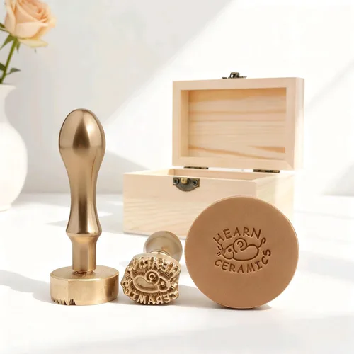 Miniatura 8 de STAMTECH Sello de cerámica personalizado para arcilla, logotipo personalizado y sello de carta, herramienta de impresión creativa para cerámica