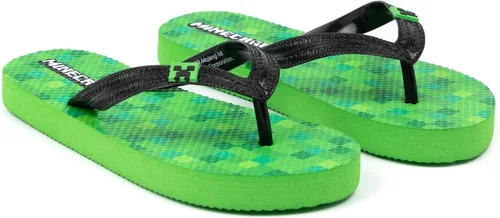 Miniatura 3 de Minecraft Creeper Flip Flops Sandals Kids Green Game Summer Shoes Sliders