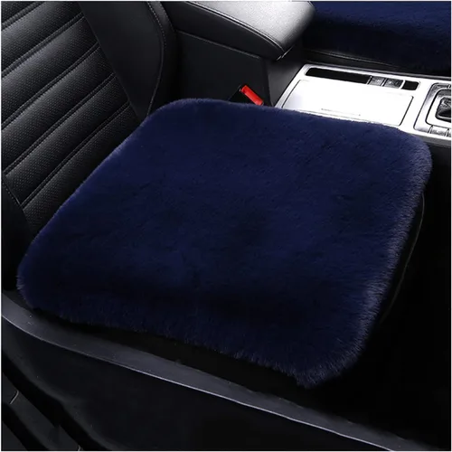 Miniatura 8 de LoveisLove Cojín de asiento de automóvil para asiento de conductor, almohadilla de asiento de felpa sintética, suave, cómoda, cálida, silla de Negro