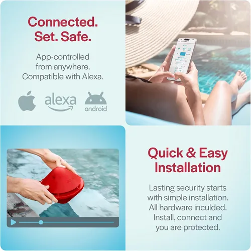 Miniatura 3 de Sistema Multi BCONE® Alarma de piscina de Lifebuoy® Alarma flotante para piscina certificada ASTM F2208 Alarmas de seguridad para piscina fuerte