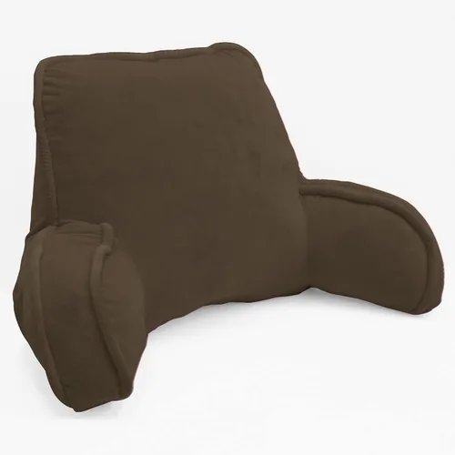 Miniatura 13 de Almohada aterciopelada súper suave para respaldo de lectura, brazos y bolsillos, de 18 pulgadas de alto para sentarse en la cama, sofá, cojín