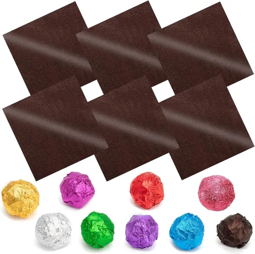 Miniatura 8 de Envolturas de caramelo de papel de aluminio – Papel de regalo de chocolate, 300 piezas, envoltorio de barra de chocolate casera, embalaje