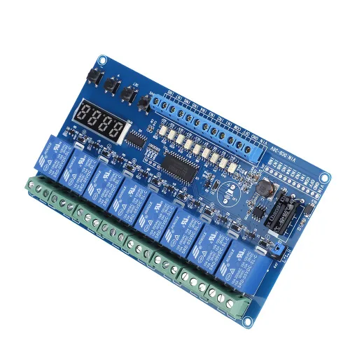 Miniatura 9 de Relé multifunción, 8-36V 8-Channel Multifunción Relé de Retardo de Tiempo Interfaz Módulo de Junta Optoacoplador LED