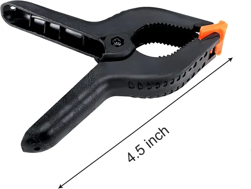 Miniatura 2 de ZOENHOU Juego de 20 abrazaderas de resorte de 4.5 pulgadas, clips de plástico de nailon resistente con almohadilla de mandíbula flexible y asas