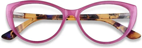 Miniatura 12 de ANDWOOD Gafas de bloqueo de luz azul para mujer, bloqueo de luz azul, para computadora, ojo de gato, transparente, montura AR003 Cateye Crystal