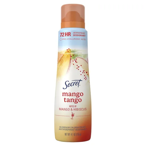 Secret Dry Spray Desodorante antitranspirante para mujeres, 72 horas de frescura en las rocas con ácido prohialurónico, edición Miami Mocktails,