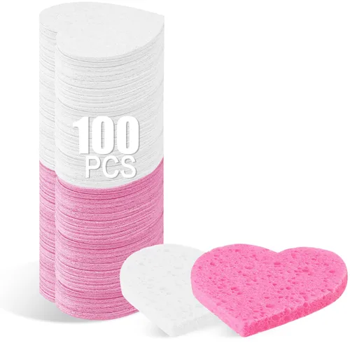 Miniatura 14 de 50 esponjas faciales comprimidas, esponja facial de celulosa 100% natural, esponjas cosméticas profesionales de spa para limpieza facial, mascarilla