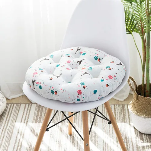 Miniatura 4 de vctops Cojín redondo suave bohemio para silla de jardín, patio, hogar, cocina, oficina, asiento, cojín de 16 pulgadas de diámetro Towel