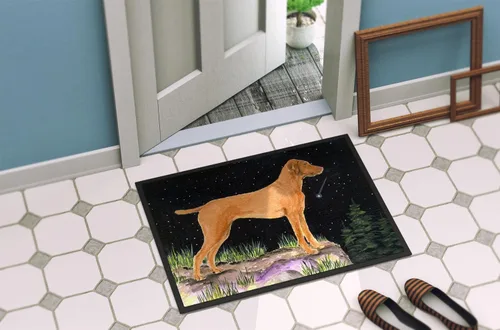 Miniatura 2 de Caroline's Treasures SS8478MAT - Felpudo de noche estrellada Vizsla de 18 x 27 pulgadas, tapete para puerta delantera, interior y exterior