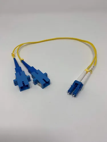 Miniatura 3 de Cable adaptador de fibra óptica de 1 pie LC (macho) a SC (hembra) monomodo 9/125 dúplex