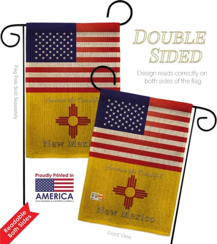 Miniatura 3 de Bandera de jardín de arpillera de Estados Unidos de América, tamaño pequeño, decorativa, de doble cara, hecha en Estados Unidos, 13 x 18.5