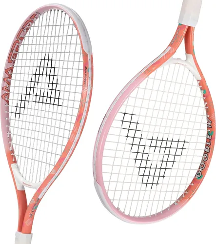 Miniatura 7 de AMA SPORT Raqueta de tenis para niños pequeños, kit de iniciación de raqueta de tenis de 17 a 25 pulgadas para niñas y niños con bolsa de nailon