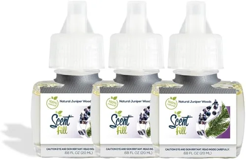 Miniatura 8 de Scent Fill Ambientador 100% natural de cereza y almendra con enchufe, recambios de aceite perfumado, 3 recambios