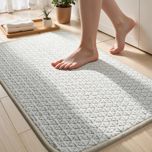 Miniatura 27 de Alfombra de Baño Fina Antideslizante con Respaldo de Goma de Secado Rápido Súper Absorbente Alfombras de Baño que Caben Debajo de la Puerta