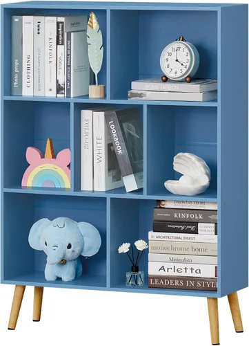 Miniatura 8 de YAHARBO Estantería de 2 cubos, soporte para tocadiscos negro con almacenamiento de vinilo de hasta 100 álbumes, estante horizontal para libros