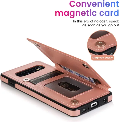 Miniatura 5 de Asuwish Funda compatible con Samsung Galaxy Note 8 y protector de pantalla de vidrio templado, con ranura para tarjetero, función atril, cartera