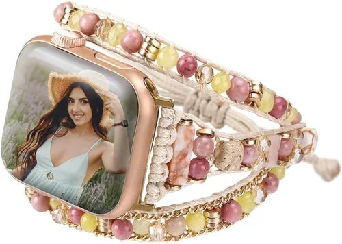Miniatura 13 de Pulsera bohemia con cuentas compatible con Apple Watch Band de 1.496 in, 1.575 in, 1.614 in, 1.654 in, 1.732 in, 1.772 in, 1.811 in y 1.929 in