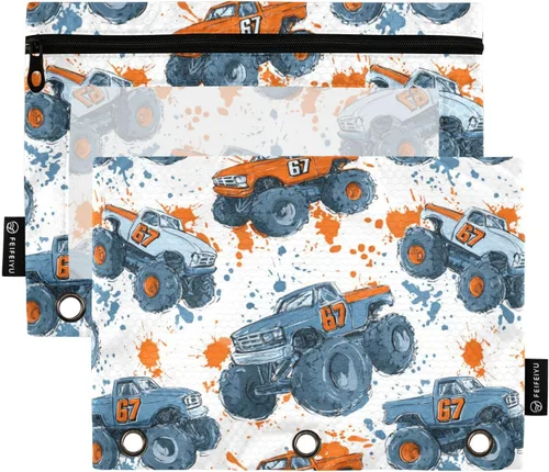 Miniatura 8 de SHJI Bolsas para carpetas, estuche para lápices Star Galaxy para carpetas de 3 anillas, paquete de 2 bolsas transparentes con cremallera