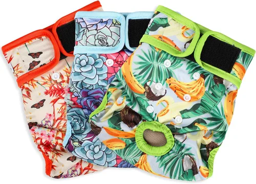 Miniatura 121 de Pañales lavables para perros, para hembras caninas, reutilizables, para periodo de celo, altamente absorbentes, para incontinencia, con broches