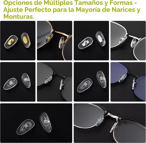 Miniatura 6 de Reemplazo de almohadillas de nariz para gafas, 24 pares de almohadillas de nariz para gafas atornilladas con juego de destornilladores de precisión