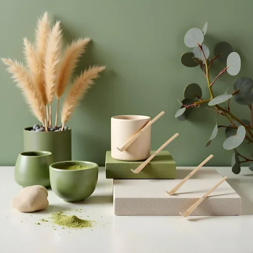 Miniatura 4 de 4 cucharadas de bambú de matcha, cuchara de bambú para matcha japonés, Chashaku, cuchara de té verde enganchada, utensilios de ceremonia de té