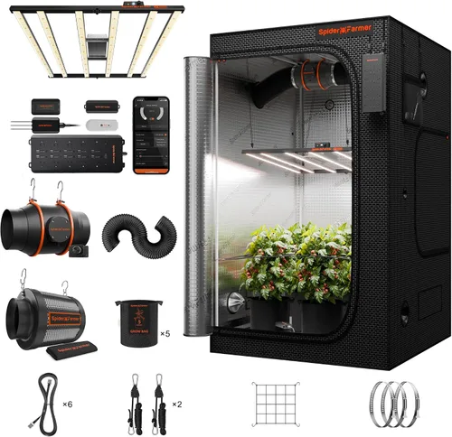 Miniatura 12 de Spider Farmer Kit completo de tienda de cultivo 2x4 SF2000 Samsung LM301H EVO y regulable Sistema completo de tienda de cultivo 24" x 47" x 71