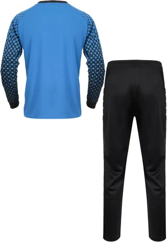 Miniatura 3 de TiaoBug Conjunto de camiseta y pantalones de fútbol acolchados para niños y niños, camisa de portero de manga larga, uniforme de entrenamiento