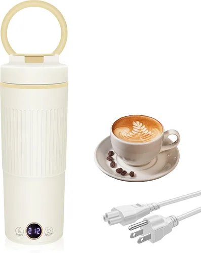 Miniatura 9 de Hervidor eléctrico portátil, mini calentador de agua caliente de 11.8 fl oz, hervidor de viaje con 4 ajustes de temperatura, calentador de botellas