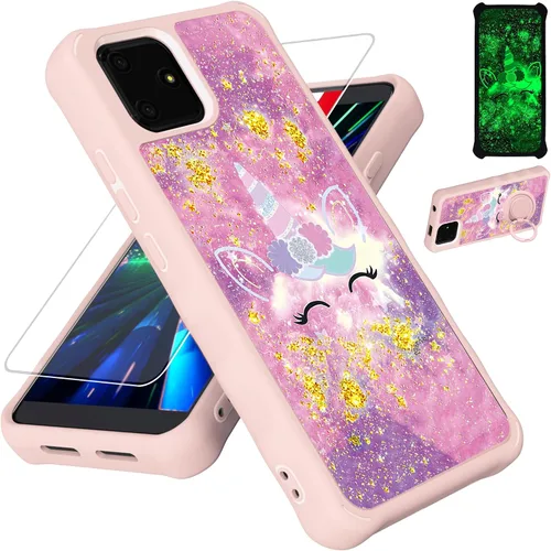 Miniatura 13 de jioeuinly JSF-DJS - Funda compatible con Nothing Phone 2a con protector de pantalla de vidrio templado, policarbonato duro + silicona suave, soporte