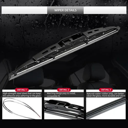Miniatura 4 de Conjunto de limpiaparabrisas trasero, limpiaparabrisas trasero, accesorios de brazo de repuesto para Honda CRV 2002-2006, juego de limpiaparabrisas