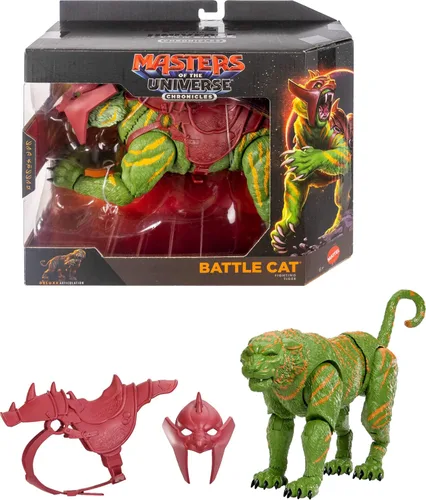 Masters of the Universe Chronicles Figura de acción de gato de batalla, película 2026 precisa de 6.5 pulgadas, ojos de cristal y mandíbula