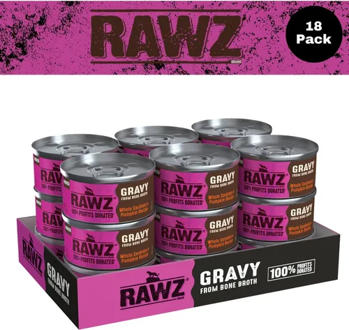 Miniatura 4 de Rawz Natural Premium - Alimento enlatado picado para gatos en salsa de caldo de huesos, hecho con ingredientes reales de carne, sin BPA y encías