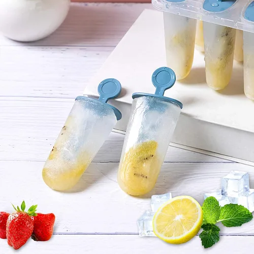 Miniatura 6 de Moldes de paletas de silicona, 8 moldes de silicona para paletas, moldes de paletas de hielo caseros sin BPA, reutilizables de fácil liberación