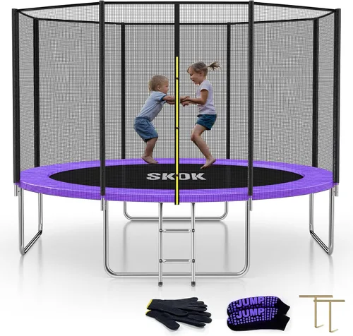 Miniatura 10 de SKOK Trampoline for Kids,400LBS Outdoor Trampoline with Net-ASTM Approved Trampoline for Children and Adults