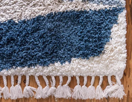 Miniatura 7 de Unique Loom Hygge Shag Collection - Alfombra moderna de inspiración marroquí, diseño geométrico, felpa y acogedora