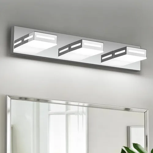 Miniatura 18 de Lámparas LED modernas para baño, 3 luces de 24 pulgadas, regulables, 5CCT, ajustables, color negro mate, para accesorios de iluminación de baño