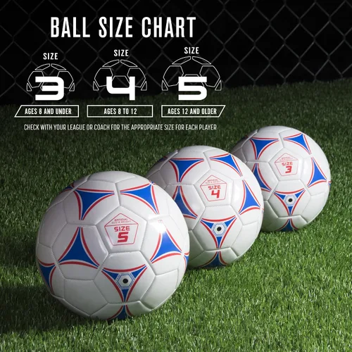 Miniatura 6 de GoSports Premier balones de fútbol - Venta individual o paquete de 6 - Tamaños 3, 4, 5, con bomba para balón
