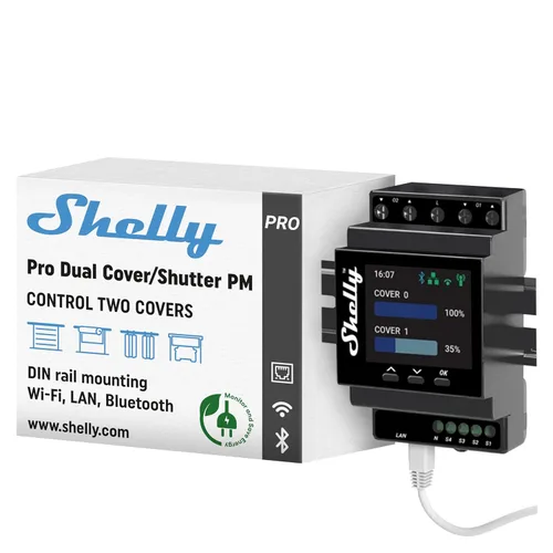 Miniatura 8 de Shelly Pro 2 Wi-Fi y LAN, Relé inteligente de 2 canales Automatización del hogar y de instalaciones Compatible con Alexa y Google Home