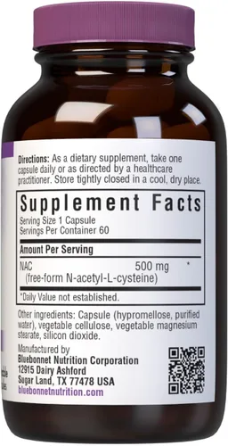 Miniatura 2 de Bluebonnet Cápsulas de vitamina NAC de 500 mg, 60