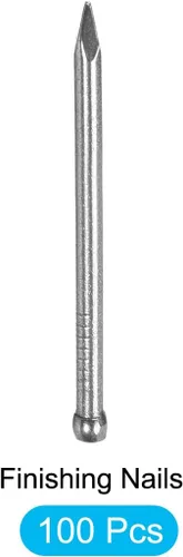 Miniatura 5 de METALLIXITY Clavos de acabado (0.079 x 1.378 in), 100 piezas, clavos de acero al carbono, para zócalo de carpintería
