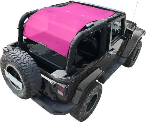 Miniatura 39 de Shadeidea JK - Parasol superior compatible con Jeep Wrangler JKU, cubierta de techo de malla suave (2007-2018) - Bloqueador de ruido de viento UV