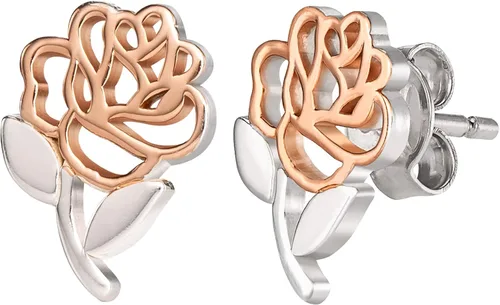 Miniatura 4 de Disney Pendientes de tuerca rosa de Bella y la Bestia Metal