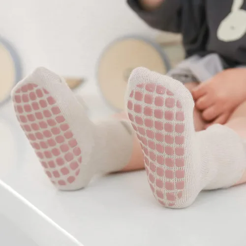 Miniatura 6 de BOOPH Calcetines antideslizantes para niños pequeños, 5 pares