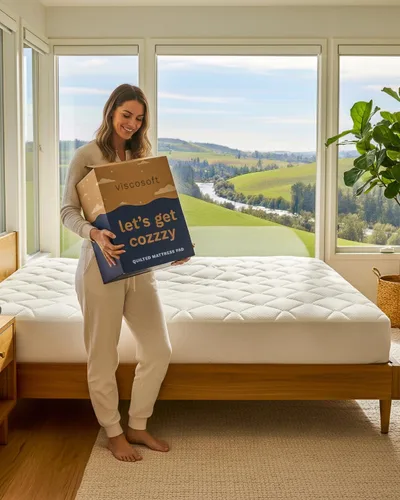 Miniatura 9 de ViscoSoft - Cubrecolchón de fibra de primera calidad, tipo nube - Parte superior de almohada acolchada perfecta para todas las posiciones