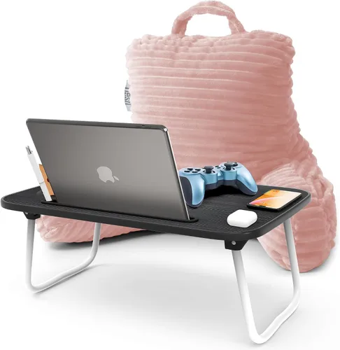 Miniatura 24 de Nestl Almohada de lectura para niños y adolescentes con espuma viscoelástica triturada, almohadas de respaldo de felpa de corte lujoso para leer