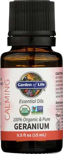 Miniatura 4 de Garden of Life - Aceite esencial de geranio 100% puro para difusor, aromaterapia, meditación, relajación y calma, USDA orgánico, sin OMG, 0.5 onzas