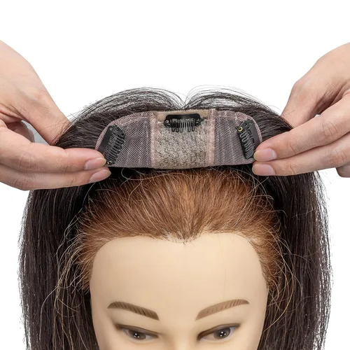 Miniatura 157 de Rich Choices Pelucas con topper de cabello para mujeres, cabello humano real 100% Remy, sin flequillo, para mujeres con adelgazamiento en la parte