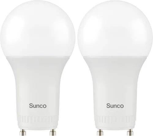 Miniatura 10 de Sunco Paquete de 24 Bombillas LED GU24 A19, 2 Clavijas, Bombillas de Luz, 800 LM, 9W (Equivalente a 60W), 2700K Blanco Suave, Regulable, Base