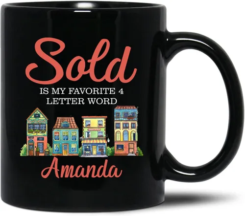 Miniatura 9 de Regalos personalizados para agentes de bienes raíces, taza personalizada con nombre, taza de té de agente de bienes raíces, regalo personalizado