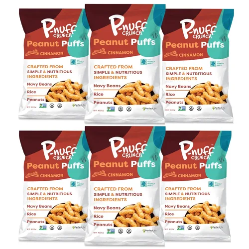 Miniatura 29 de Pnuff Crunch Puffs de Mantequilla de Maní - Bocadillos saludables, aperitivos bajos en calorías, aperitivos sin gluten, veganos, ricos en proteínas
